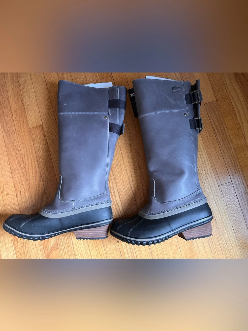 Sorel Slimpack Riding Tall Gray and Waterproof Boots 7